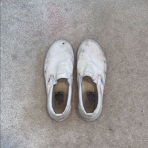 White slip on vans